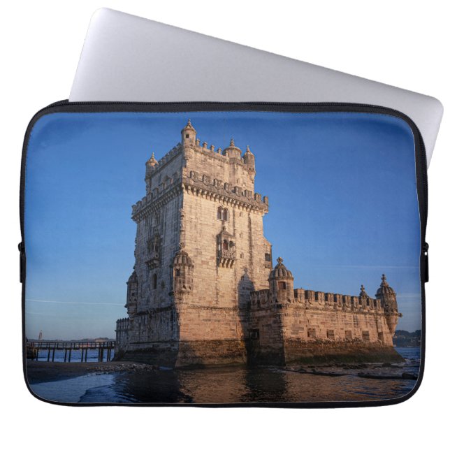 Belem tower at sunset in Lisbon Portugal Laptop Sleeve (Front)