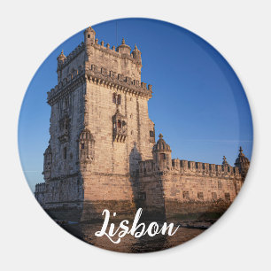 Belem tower at sunset in Lisbon, Portugal Magnet