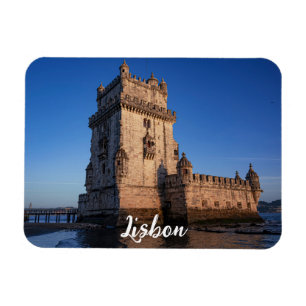 Belem tower at sunset in Lisbon, Portugal Magnet