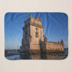 Belem tower at sunset in Lisbon Portugal Sherpa Blanket
