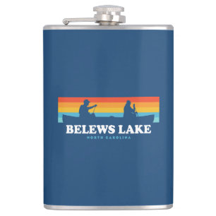 Belews Lake North Carolina Canoe Hip Flask
