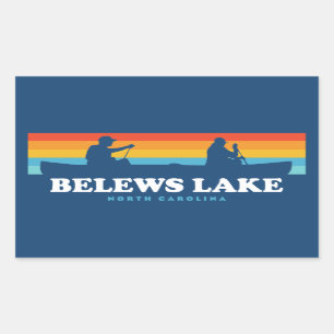Belews Lake North Carolina Canoe Rectangular Sticker