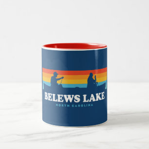 Belews Lake North Carolina Canoe Two-Tone Coffee Mug