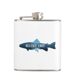 Belews Lake North Carolina Fish Hip Flask
