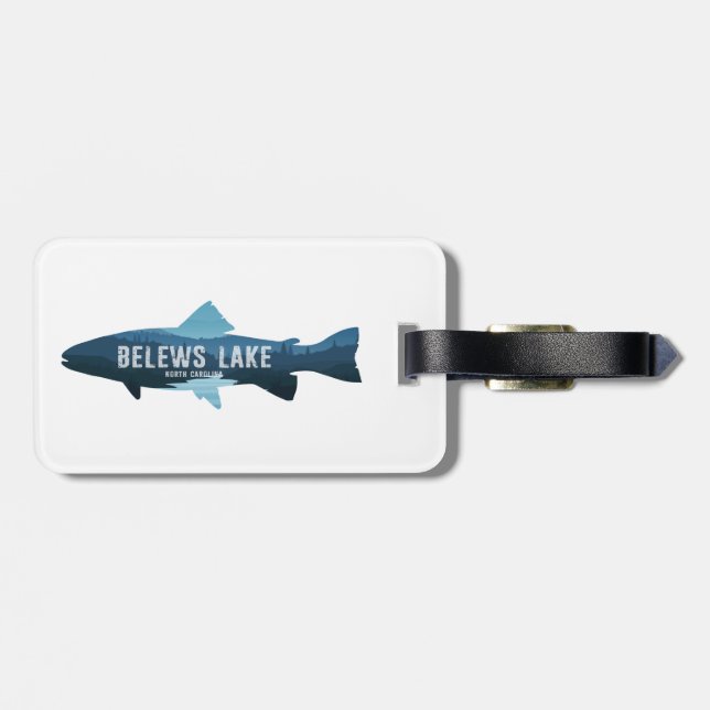Belews Lake North Carolina Fish Luggage Tag (Back Horizontal)