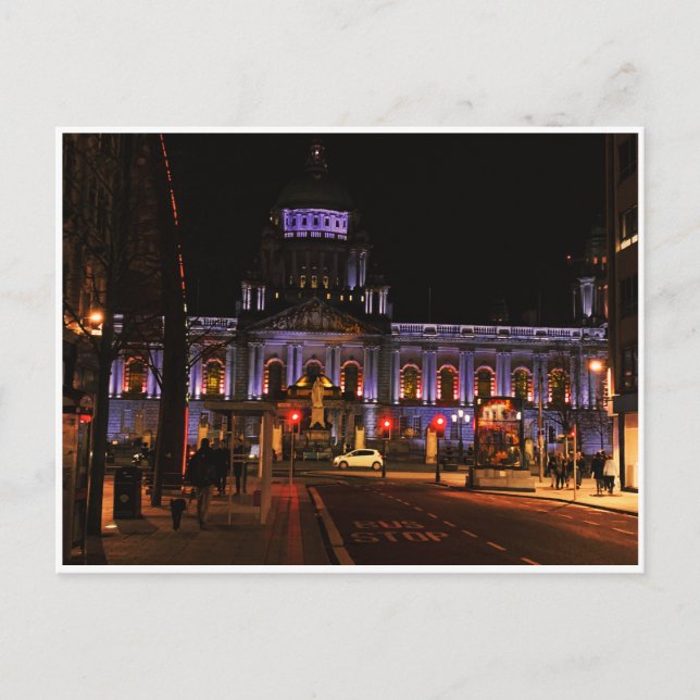 Belfast City Hall at Night Postcard (Front)