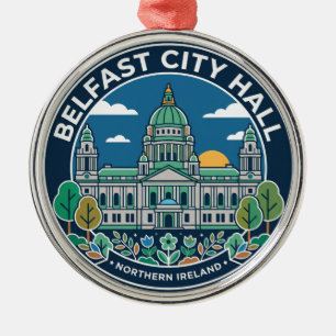 Belfast City Hall Northern Ireland Metal Tree Decoration