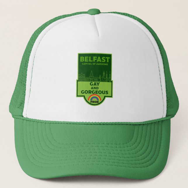 Belfast Gay Pride - Brighton Ireland LGBT - Trucker Hat (Front)