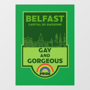 Belfast Gay Pride - Brighton Ireland LGBT - Window Cling