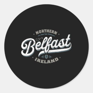 Belfast Northern Ireland City Travel Capital Classic Round Sticker