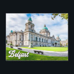 Belfast, Northern Ireland Postcard<br><div class="desc">This one-of-a-kind travel postcard showcases a picture of the historic City Hall in Belfast. You're welcome to personalise all the options however you like.</div>