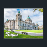 Belfast, Northern Ireland Postcard<br><div class="desc">This one-of-a-kind travel postcard showcases a picture of the historic City Hall in Belfast. You're welcome to personalise all the options however you like.</div>