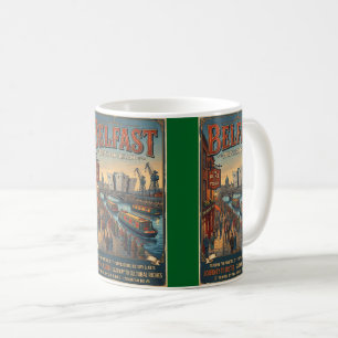 Belfast Northern Ireland Retro Travel Poster Coffee Mug