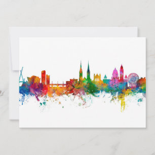 Belfast Northern Ireland Skyline Invitation