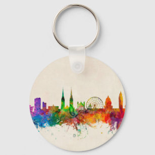 Belfast Northern Ireland Skyline Key Ring