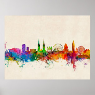 Belfast Northern Ireland Skyline Poster