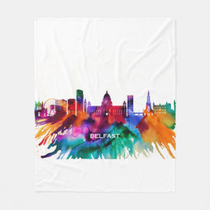 Belfast Skyline Fleece Blanket