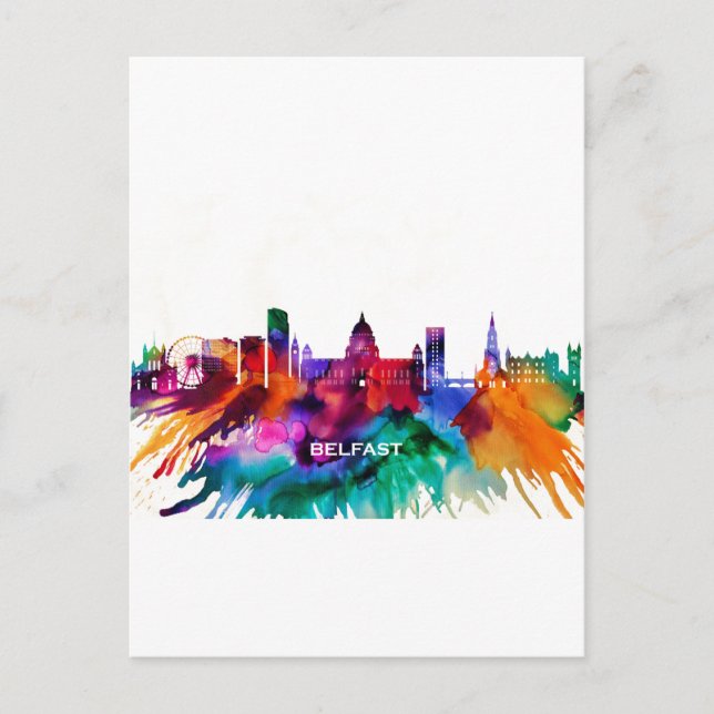 Belfast Skyline Holiday Postcard (Front)
