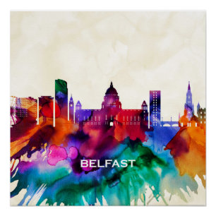 Belfast Skyline Poster