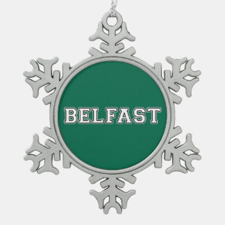 Belfast Snowflake Pewter Christmas Ornament