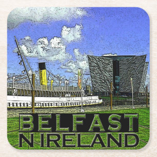 Belfast Square Paper Coaster