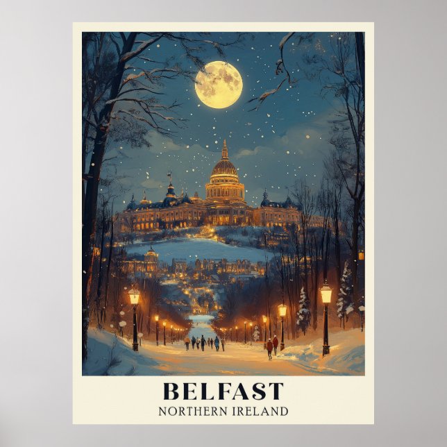 Belfast Winter Night scene  Poster (Front)