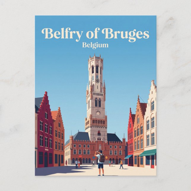 Belfry of Bruges Belgium Postcard (Front)