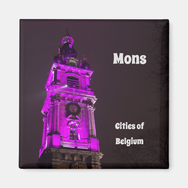Belfry of Mons Belgium Magnet (Front)