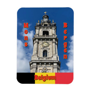 Belfry of Mons Belgium Magnet