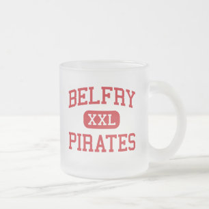 Belfry - Pirates - High School - Belfry Kentucky Frosted Glass Coffee Mug