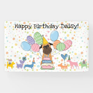 Belge Brussels Griffon Dog Birthday Party Banner