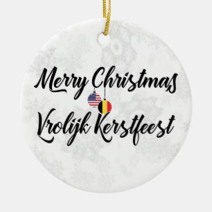 Belgian American Bilingual Holiday Decoration