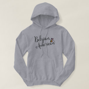 Belgian American Entwinted Hearts Hoodie
