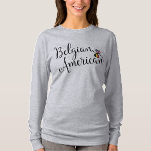 Belgian American Entwinted Hearts Tee Shirt