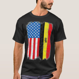 Belgian American Flag Belgium Belgie Belgique T-Shirt