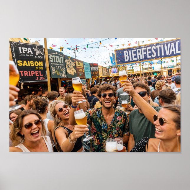 Belgian Beer Festival Cheers Scene Poster (Front)