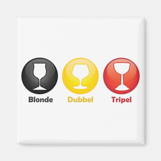 Belgian Beer Icons Magnet (Front)