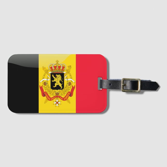 Belgian Coat of arms Luggage Tag (Front Horizontal)