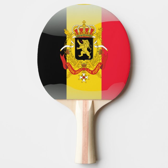 Belgian Coat of arms Ping Pong Paddle (Front)