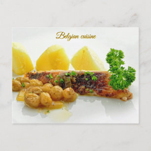 Belgian cuisine chicken holiday postcard