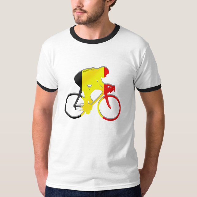 Belgian Cyclists from Belgium Bicyle Gear T-Shirt (Front)