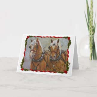 Belgian Draught   Horse Christmas Card