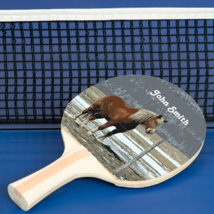 Belgian Draught Horse In Paddock Ping Pong Paddle