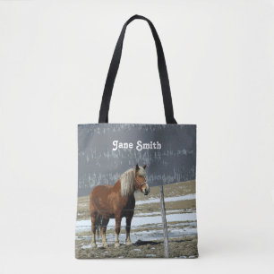 Belgian Draught Horse In Paddock Tote Bag