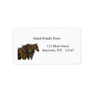 Belgian Draught Horse Team Address/Shipping Labels
