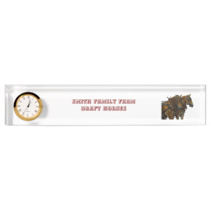 Belgian Draught Horse Team Desk Name Sign Nameplate