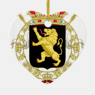 Belgian Emblem - Coat of Arms of Belgium Ceramic Tree Decoration