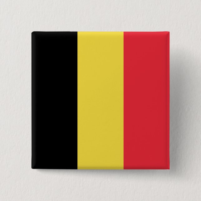 Belgian Flag 15 Cm Square Badge (Front)