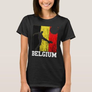 Belgian Flag Belgian Soccer Player Belgique Belgia T-Shirt