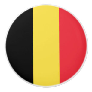 Belgian Flag Ceramic Knob